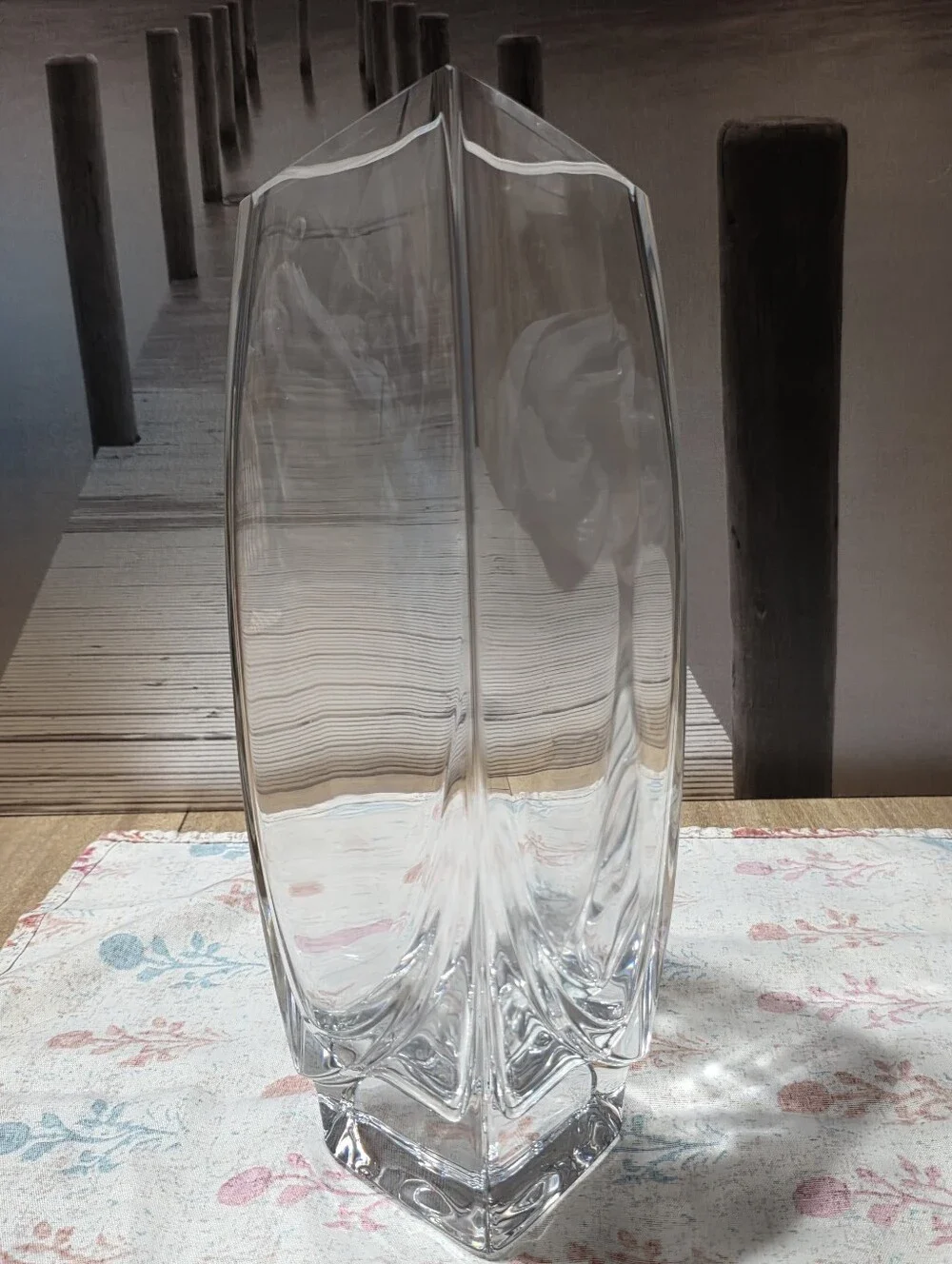 Clear Glass Decorative Vase - Elegant Crystal-Look Home Accent